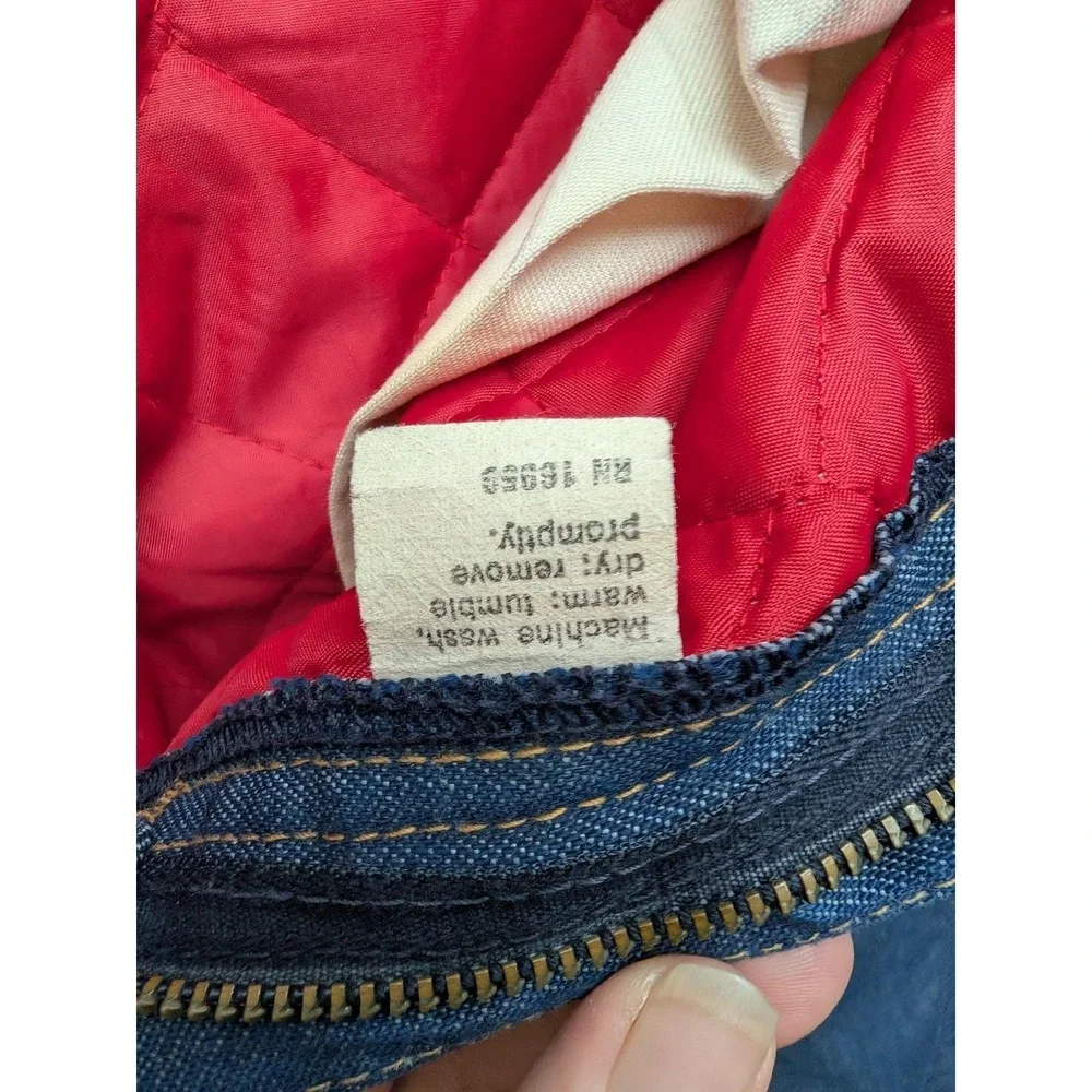 Vintage Big Smith Mens Carpenter Jeans Quilt Lined Straight Leg Men's Size 30x35